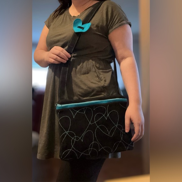 Agatha Ruiz de la Prada Vintage Suede Purse Handbag Shoulder Bag - Picture 9 of 9